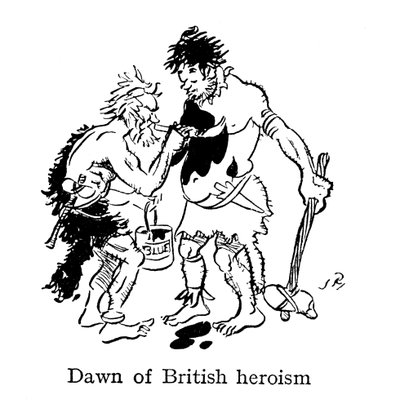 Anfang der britischen Heldentaten, alte Briten bemalen sich mit Waid von John Reynolds