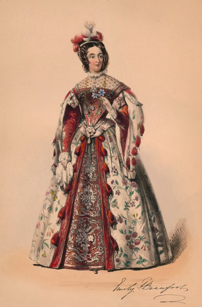 Emily Herzogin von Beaufort im Kostüm für Königin Victorias Kostümball, 12. Mai 1842, 1843 von John Richard Coke Smyth