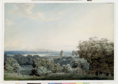 London vom Greenwich Hill, ca. 1791 von John Robert Cozens