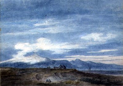 Hirtenhütte am Rand der Pontinischen Sümpfe, zwischen Valetri und Terracina von John Robert Cozens