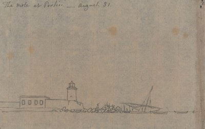 Der Mole in Portici, 31. August von John Robert Cozens