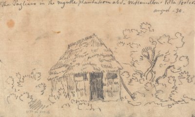 Der Pagliaro in der Myrtenplantage in der Villa von Sir William Hamilton, Portici von John Robert Cozens