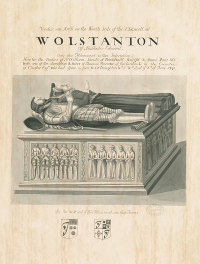 Wolstanton Kirche - Grab von Sir William Sneide und Dame Anne von John Robert Fernyhough
