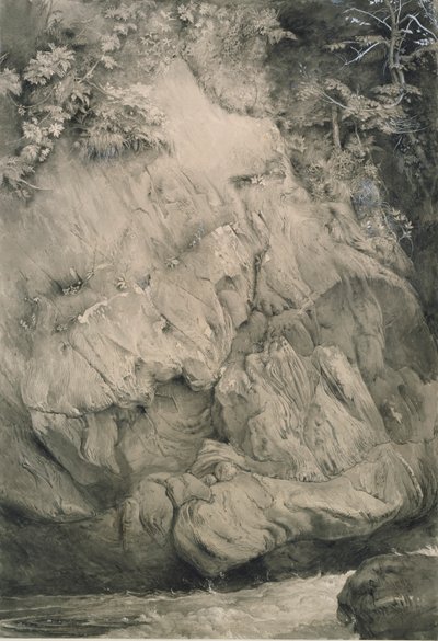 Studie von Gneisfelsen, Glenfinlas, Juli 1853-Februar 1854 von John Ruskin