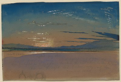 Sonnenuntergang über den Bergen von John Ruskin
