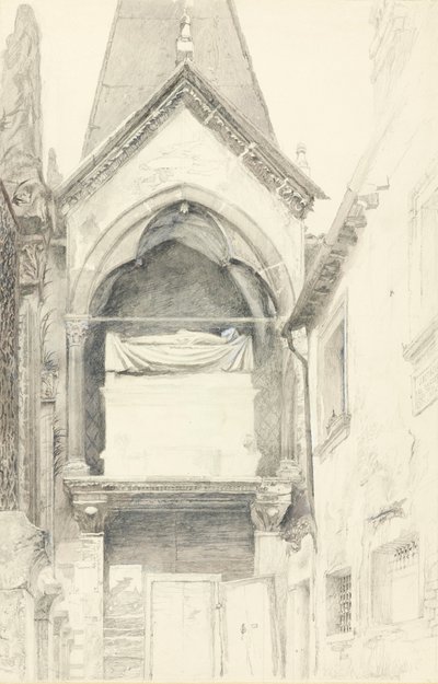 Das Grab von Cangrande I della Scala, Verona, 28. Mai-29. Juni 1869 von John Ruskin