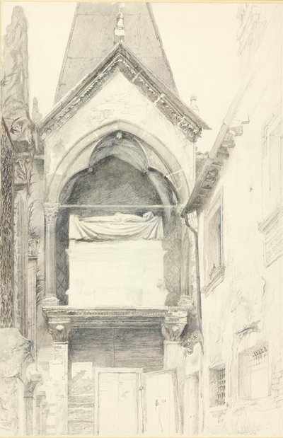 Das Grab von Cangrande I della Scala, Verona, 28. Mai - 29. Juni 1869 von John Ruskin