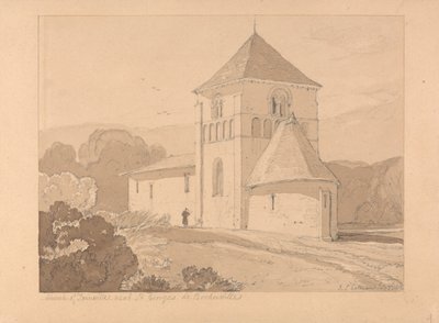 Kirche von Yainville, nahe Saint Georges de Bocherville, Normandie von John Sell Cotman