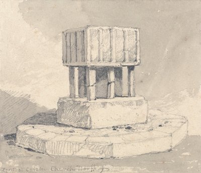 Taufbecken in der Kirche von Caister, Norfolk von John Sell Cotman
