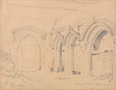 Innenansicht der Ruinen des Yarmouth Priory von John Sell Cotman