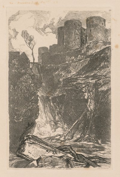 Liber Studiorum: Platte 29, Harlech Castle, N. Wales, 1838 von John Sell Cotman