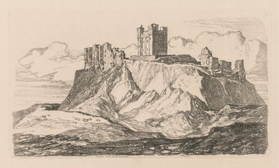 Liber Studiorum: Platte 30, Bambro Castle, Northumberland, 1838 von John Sell Cotman
