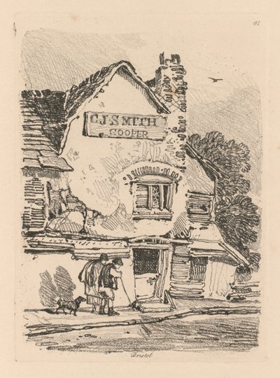 Liber Studiorum: Tafel 41, Haus in Bristol von John Sell Cotman