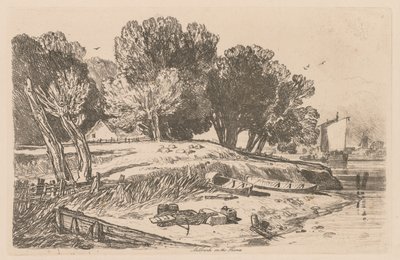 Liber Studiorum: Tafel 8, Millbank an der Themse von John Sell Cotman