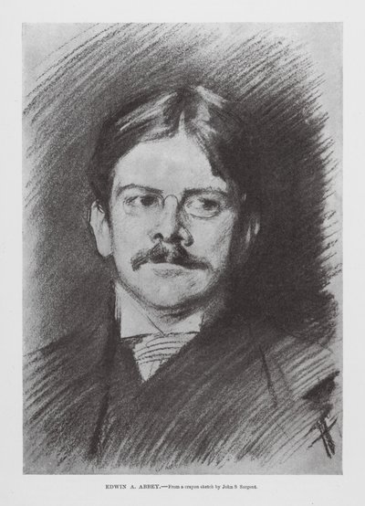 Edwin A Abbey (Gravur) von John Singer (after) Sargent