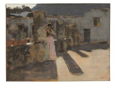 Capri-Mädchen auf einem Dach von John Singer Sargent