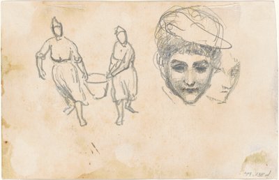 Studien von Bauern [verso] von John Singer Sargent