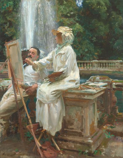 Der Brunnen, Villa Torlonia, Frascati, Italien von John Singer Sargent