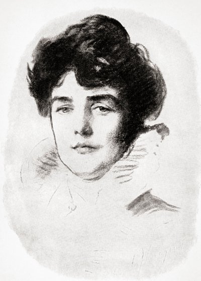 Jeanette Jennie Jerome, Lady Randolph Churchill und Mutter von Sir Winston Churchill, aus A Roving Commission von Winston S. Churchill, veröffentlicht von Scribners, 1930 von John Singer after Sargent