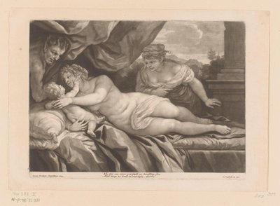 Venus mit Cupido und einem Satyr von John Smith