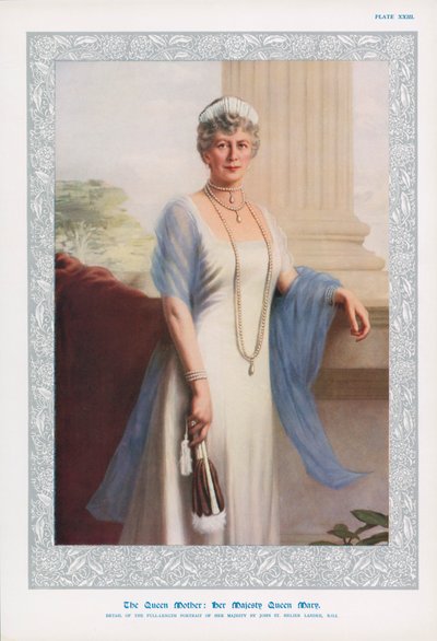 Königin Mary, Gemahlin von König Georg V. und Mutter von Edward VIII. und Georg VI. von John St. Helier Lander