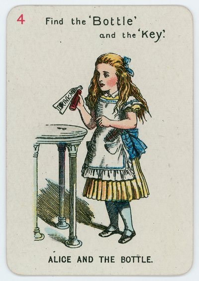 Alice und die Flasche von John Tenniel