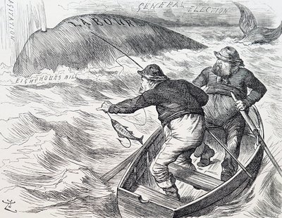 Karikatur von John Tenniel, ein englischer Illustrator, grafischer Humorist und politischer Karikaturist. 1/1/1891 von John Tenniel