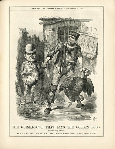 Illustration von John Tenniel (1820-1914) in Punch von John Tenniel