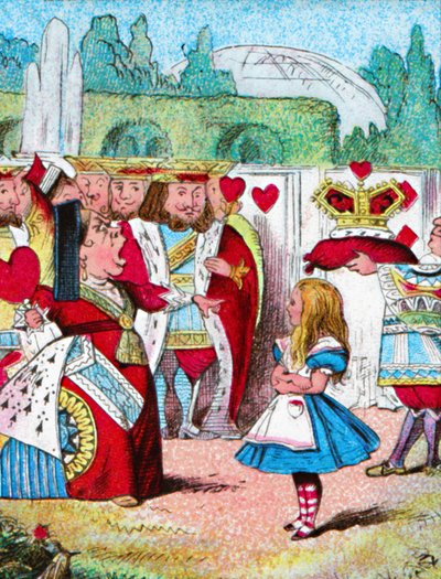Kopf ab! Alice und ihre Rote Königin, um 1910 von John Tenniel