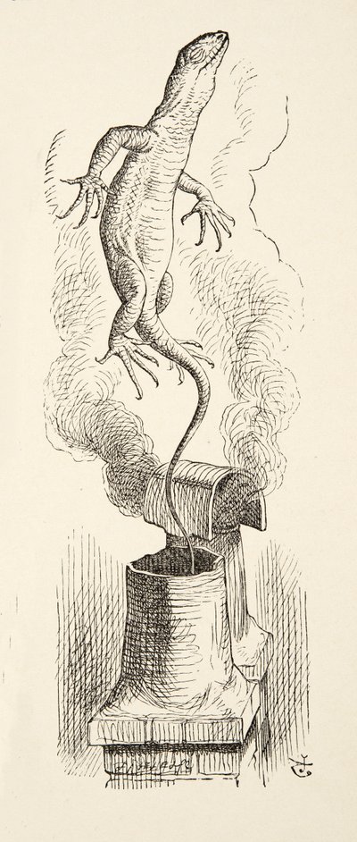 Da geht Bill!, aus Alice im Wunderland von Lewis Carroll (1832 - 98), veröffentlicht 1891 von John Tenniel