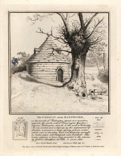 Der Wasserleitungsbau bei Bayswater, Paddington, gebaut um eine große Quelle reinen Wassers zu erhalten von John Thomas Smith