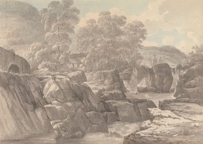 Pont-y-Pair am Fluss Llugwy bei Betws-y-Coed, Denbigh von John Webber
