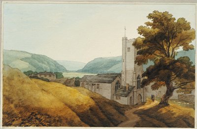 Vom Kirchhof in Dulverton, Somerset, 1800 von John White Abbott