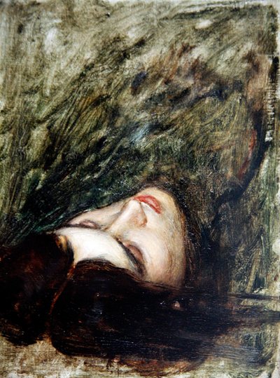 Kopf des Orpheus - eine Skizze, ca. 1899-1900 von John William Waterhouse