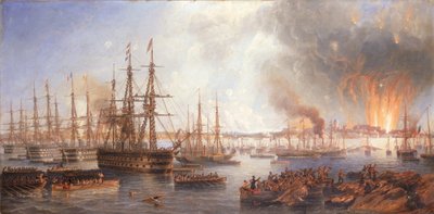 Die Bombardierung von Sveaborg, 5. August 1855, 1856 von John Wilson Carmichael