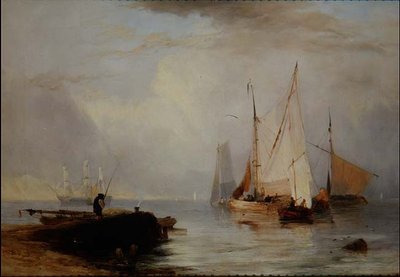 Angelszene im Norden Englands von John Wilson Ewbank