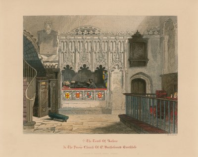 Grab von Prior Rayhere, Kirche St. Bartholomew the Great, Smithfield von John Wykeham Archer