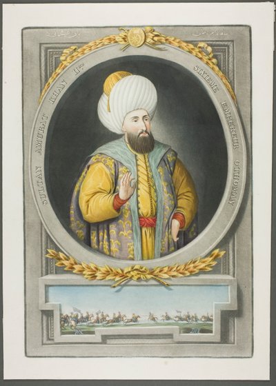 Amurat Kahn II, aus Porträts der Kaiser der Türkei von John Young