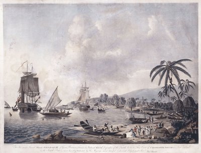 Ansicht der Matavai-Bucht, Tahiti von John the Younger Cleveley