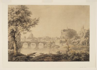 Ansicht von Rom mit dem Petersdom und der Engelsburg, ca. 1758 von Jonathan Skelton