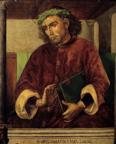 Porträt von Vergil (Virgilio, 70-19 v. Chr.), römischer Dichter und Schriftsteller. Gemälde von Justus von Gent (1435-1480) von Joos van Gent (fl.1460 75)