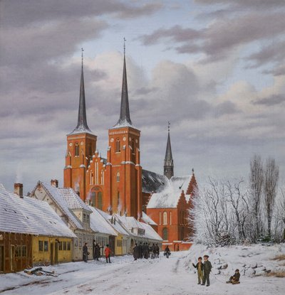 Straße in Roskilde von Jorgen Roed