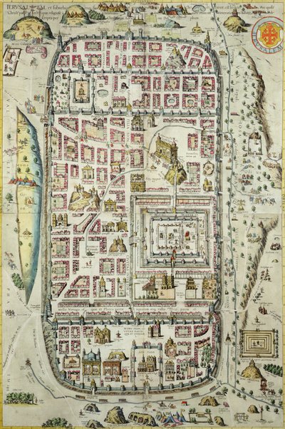 Karte von Jerusalem und der Umgebung, aus 