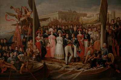 Ankunft von Ferdinand VII. im Hafen von Santa María von José Aparicio