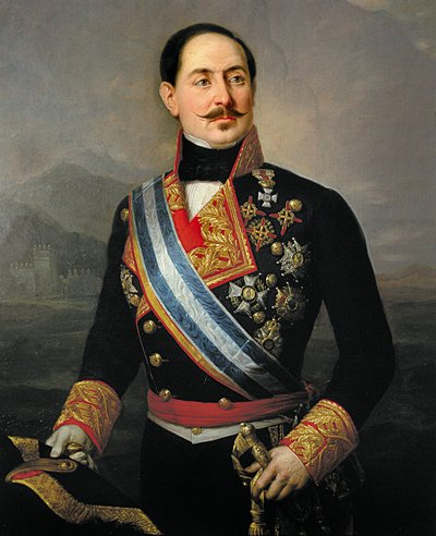 Porträt von Francisco Serrano y Dominguez (1810-1885), spanischer Soldat und Politiker, Führer der Liberalen Union, Präsident der ersten Republik im Jahr 1874 von José María Romero y López