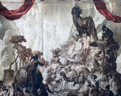 Dekoration im Ballsaal des Hotel Wandel in Paris, 20. Jahrhundert (Fresko) von José María Sert
