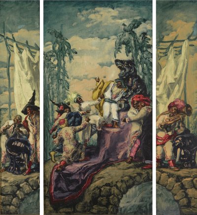 Sommer - Afrika Triptychon von José María Sert