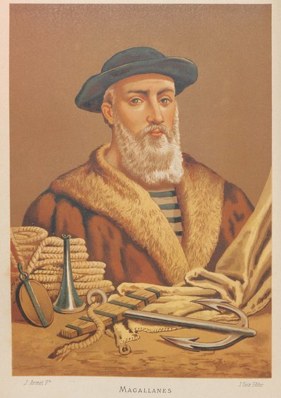 Porträt von Ferdinand Magellan 1470-1521, 1879 von Jose Armet Portanell