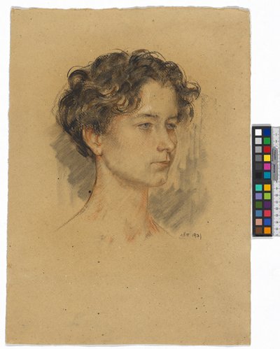 Frauenkopf von Josef Engelhart