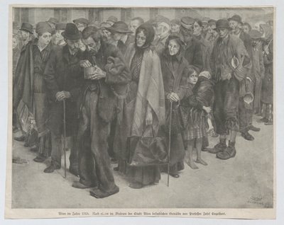 Zeitungsausschnitt (vermutlich aus der "Leipziger Illustrirten Zeitung"): "Wien im Jahre 1918 von Josef Engelhart